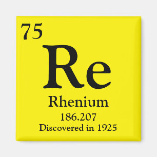 Rhenium Periodic Table Magneet