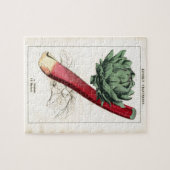 Rheubarb - Botanische afdruk Legpuzzel (Horizontaal)