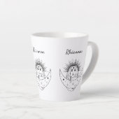 Rhiannon Celtic Welsh Moon Goddess Pagan Wicca Latte Mok (Rechterhoek)