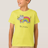 Rhinbow Rhino Arc-en-ciel T-shirt garçon Jaune (Devant)
