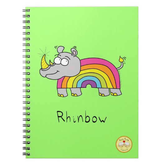 Rhinbow Rhino Rainbow Carnet vert (Devant)