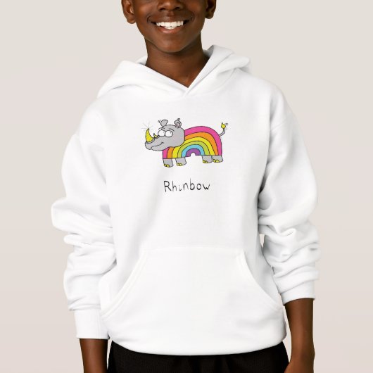 Rhinbow Rhino Rainbow Kids Boy Sweatshirt Sweat - (Devant)