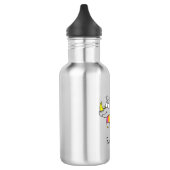 Rhinbow Rhino Rainbow Water Bottle Silver Waterfles (Links)