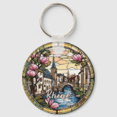 Rhine River Germany Sleutelhanger (Achterkant)