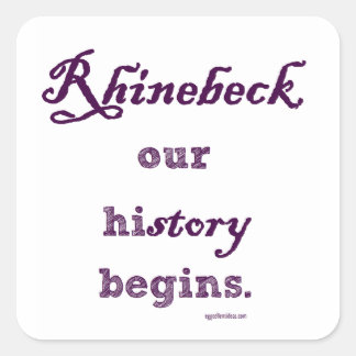 Rhinebeck, mijn geschiedenis begint hier. vierkante sticker