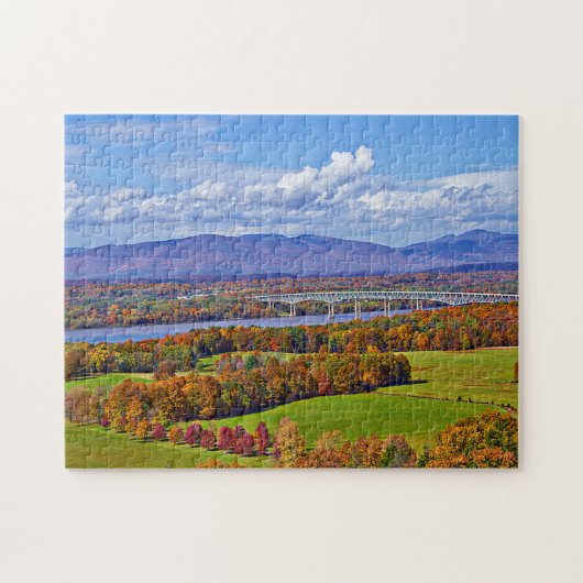 Rhinecliff Bridge in de herfst Legpuzzel (Horizontaal)