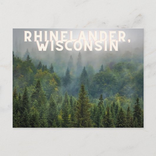 Rhinelander, Wisconsin Forest Up North Briefkaart (Voorkant)