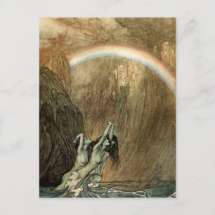Rhinemaiden uit Wagners “Ring” door Arthur Rackham Briefkaart