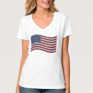 Rhinestone Amerikaanse Vlag Illustratie - Patriott T-shirt