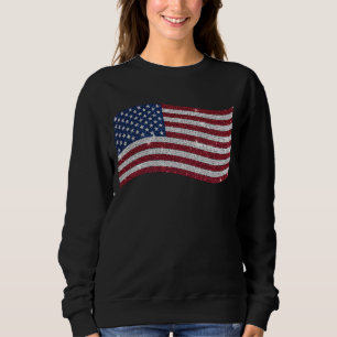 Rhinestone Amerikaanse vlag illustratie – Patriott Trui