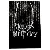 Rhinestone Bling Birthday Medium Cadeauzakje (Voorkant)