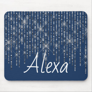 Rhinestone Bling met Name Muismat