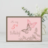 Rhinestone Butterflies Invitation Kaart (Staand voorkant)