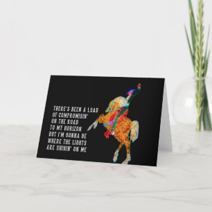 RHINESTONE COWBOY-Wenskaart Bedankkaart