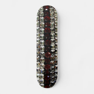 Rhinestone, diamanten, juwelen, edelsteen, robijen skateboard