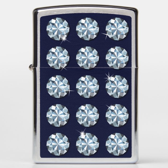 Rhinestone Diamond Zippo Lighter (Voorkant)