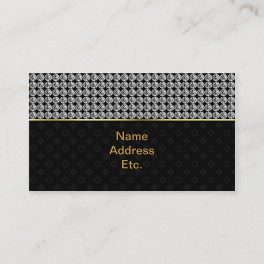 Rhinestone Glamor Set visitekaartje (Voorkant)