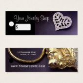 Rhinestone Hart Sieraden Prijs Labels Mini Visitekaartjes (Voorkant /achterkant)