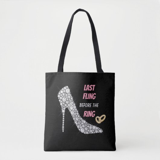 Rhinestone Heels Last Fling Tote Bag (Voorkant)