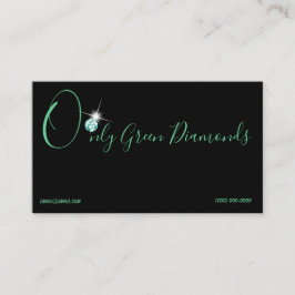 Rhinestone Logo Visitekaartjes Green