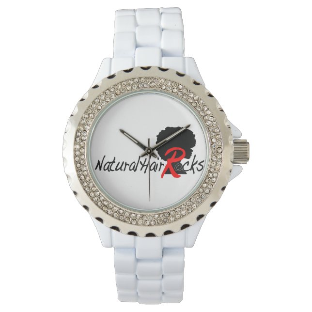 Rhinestone Natural Hair Rocks montre (devant)