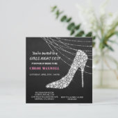 Rhinestone Stilleto Bachelorette Party Invitation (Debout devant)