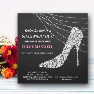 Rhinestone Stilleto Bachelorette Party Invitation