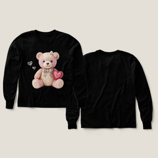Rhinestone Valentine Bear  (Motif recto et verso)
