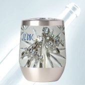 Rhinestone Vintage Art Déco avec Initiales