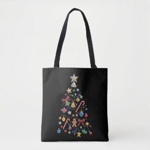 Rhinestone Whimsical Bling Kerstboom Vakantie Draagtas