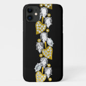 Rhinestonen en goudsieraden Case-Mate iPhone case (Achterkant)