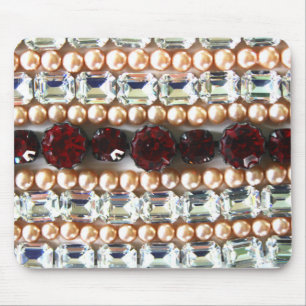 Rhinestonen en parels — juwelen muismat