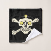 Rhinestones Crâne & Crossbones Ensemble de serviet (Gant de toilette)