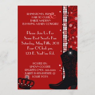 RHINESTONES, FRINGE EN RED COWGIRLS KAART