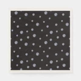 Rhinestones op zwart servet