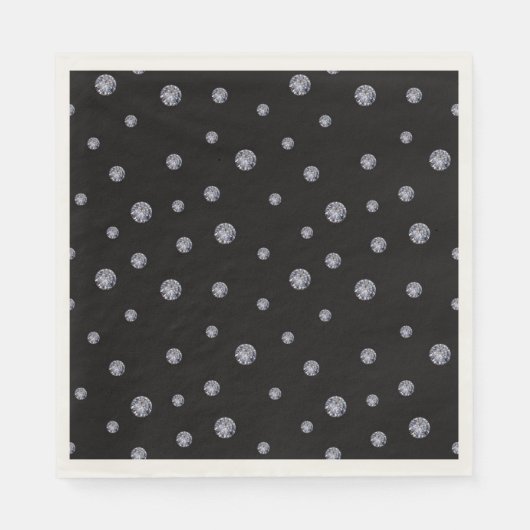 Rhinestones op zwart servet (Voorkant)