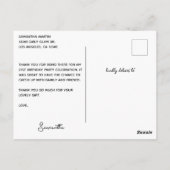 Rhinestones Royal Blauw 21e Verjaardag Bedankt Briefkaart (Achterkant)