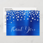 Rhinestones Royal Blue 60th Birthday Hartelijk dan Briefkaart (Voorkant / Achterkant)