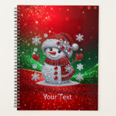 Rhinestones Snowman Holiday Planner (Devant)