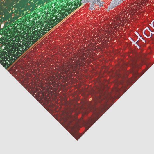 Rhinestones Snowman Holiday Tissue Paper Tissuepapier (Detail)