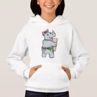 Rhino à la peinture avec des couleurs