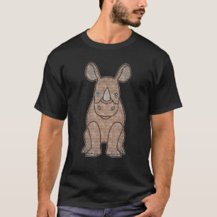Rhino Africa grafische print hoofdopdruk met wild T-shirt