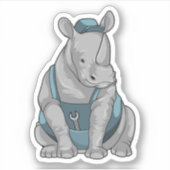 Rhino als ambachtsman met de Franse Sticker (Voorkant)