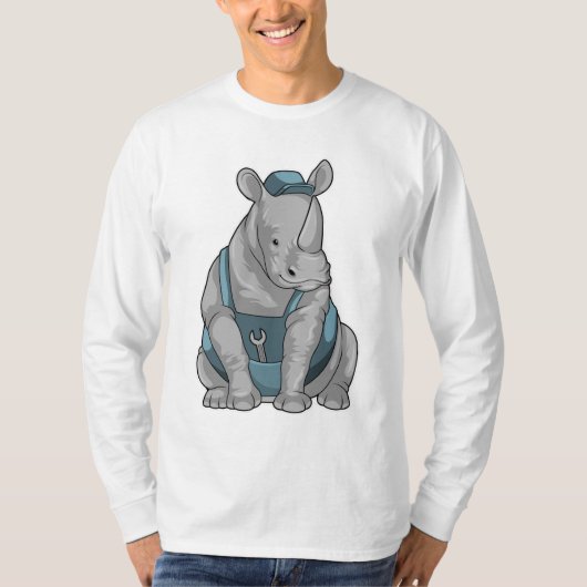 Rhino als ambachtsman met de Franse T-shirt (Voorkant)