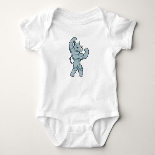 Rhino als extreme Bodybuilder Romper (Voorkant)