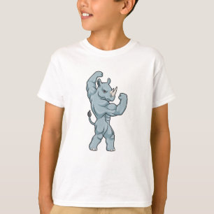 Rhino als extreme Bodybuilder T-shirt