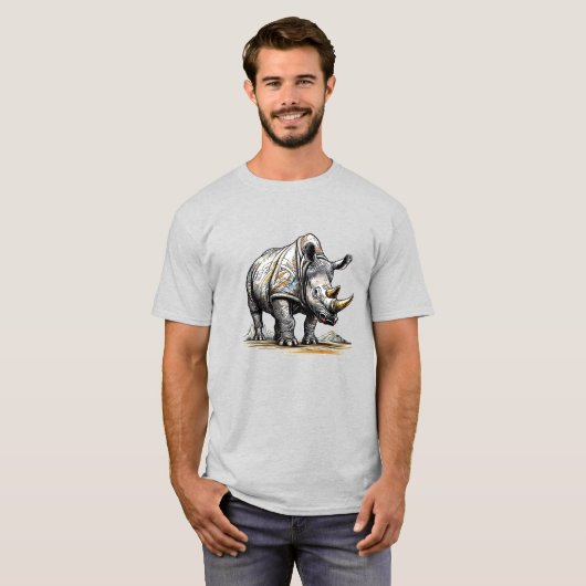 Rhino Art Work for T-Shirt Vector Printing (Devant entier)