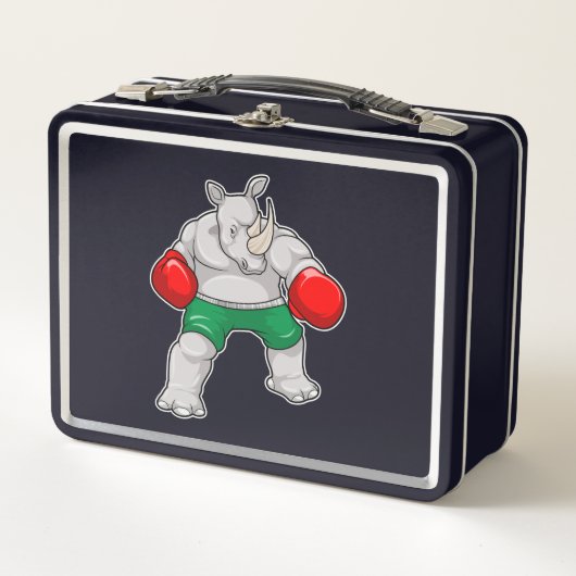 Rhino at Boxing with Boxing gloves (Voorkant)