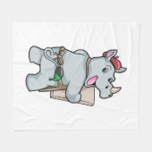 Rhino at Painting with Colours Fleece Deken (Voorkant (Horizontaal))