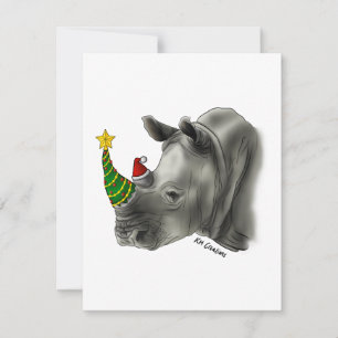 rhino blanc - carte de vacances